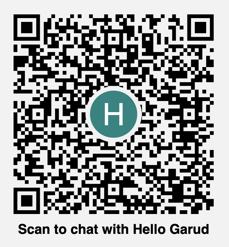 Delta Chat QR Code for hello@garud.com